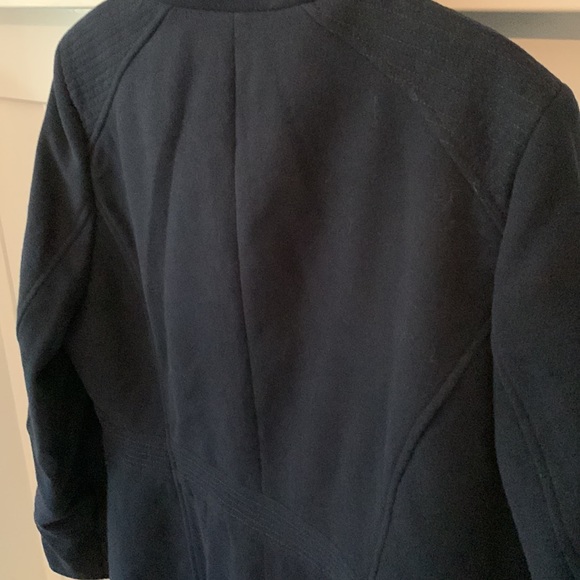 NWT Tommy Hilfiger Womens Single-Breasted Stand-Collar Coat in Navy - Picture 5 of 14